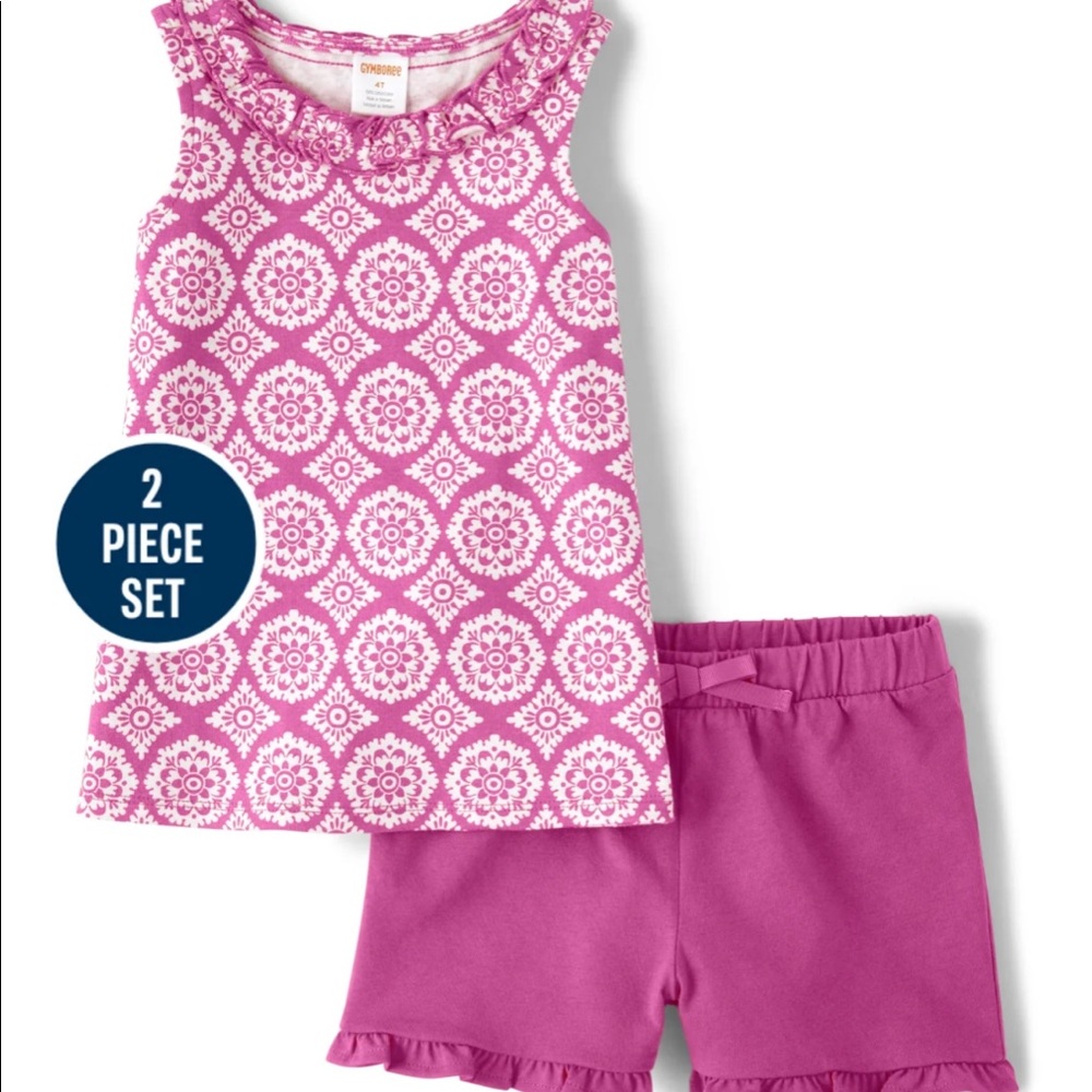 Gymboree Ruffle Medallion Shorts & Top Set NWT